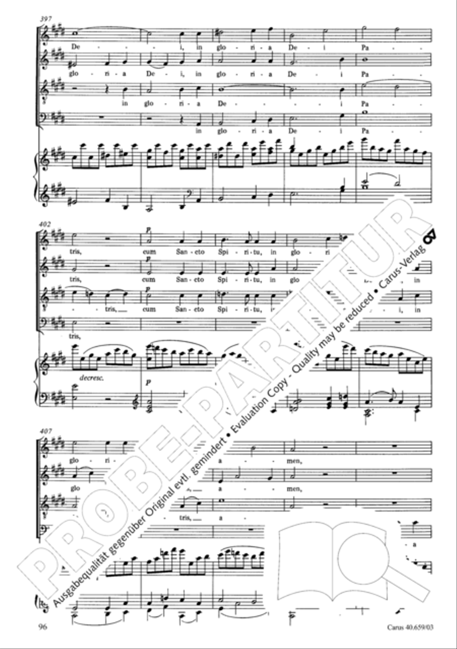 Mass in A flat major (Messe in As) 4-Part scores gallery preview page 97
