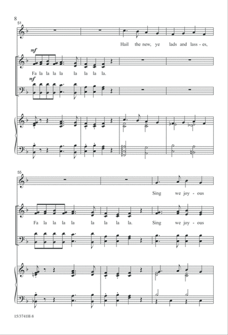 Deck the Hall Deck the Hall 4-Part scores gallery preview page 8