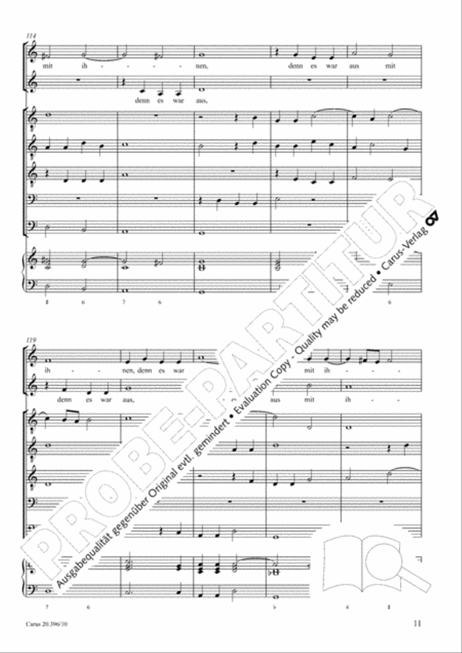 Auf dem Gebirge in F Major, SWV 396 Score scores gallery preview page 12