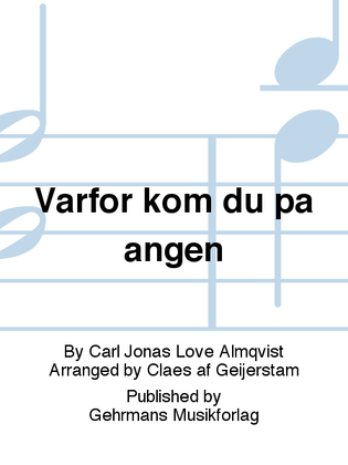 Book cover for Varfor kom du pa angen