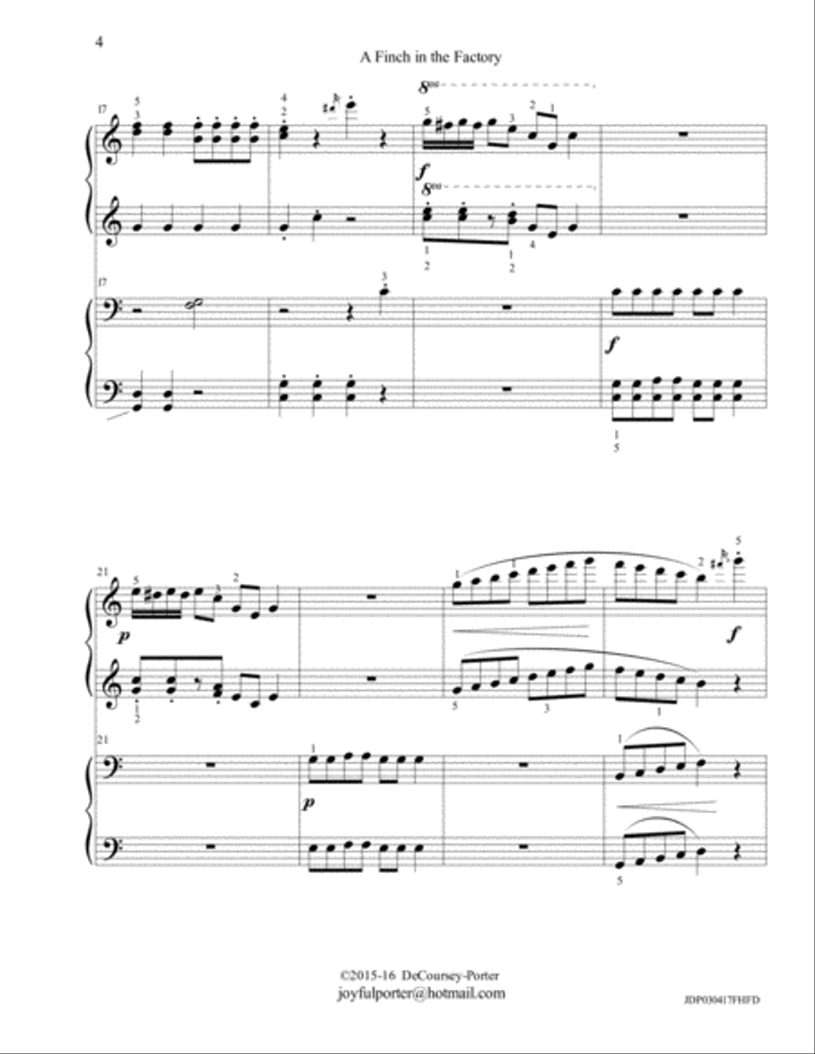 For Hands, Five Duets Piano Method scores gallery preview page 4