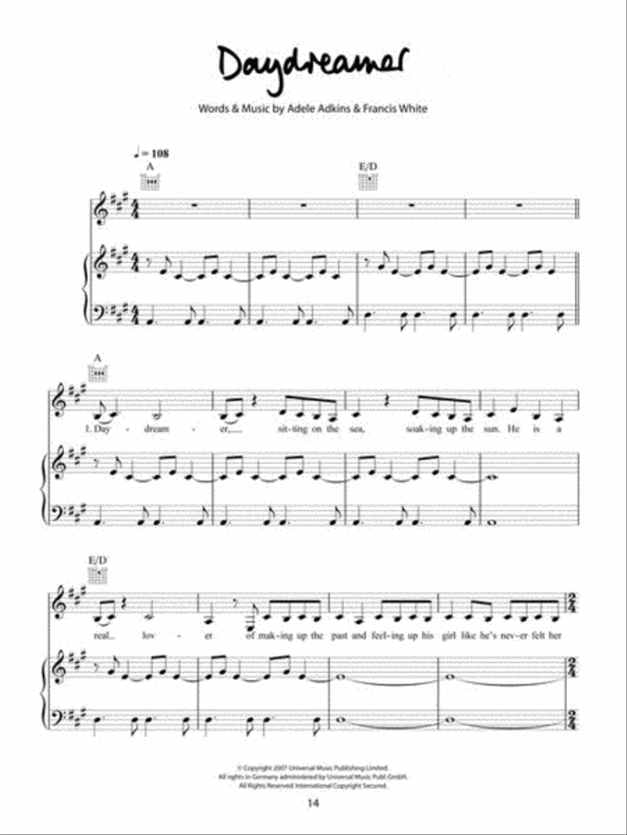 Adele - 19 Piano, Vocal, Guitar scores gallery preview page 9