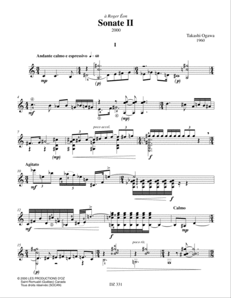 Sonate II Classical Guitar scores gallery preview page 3