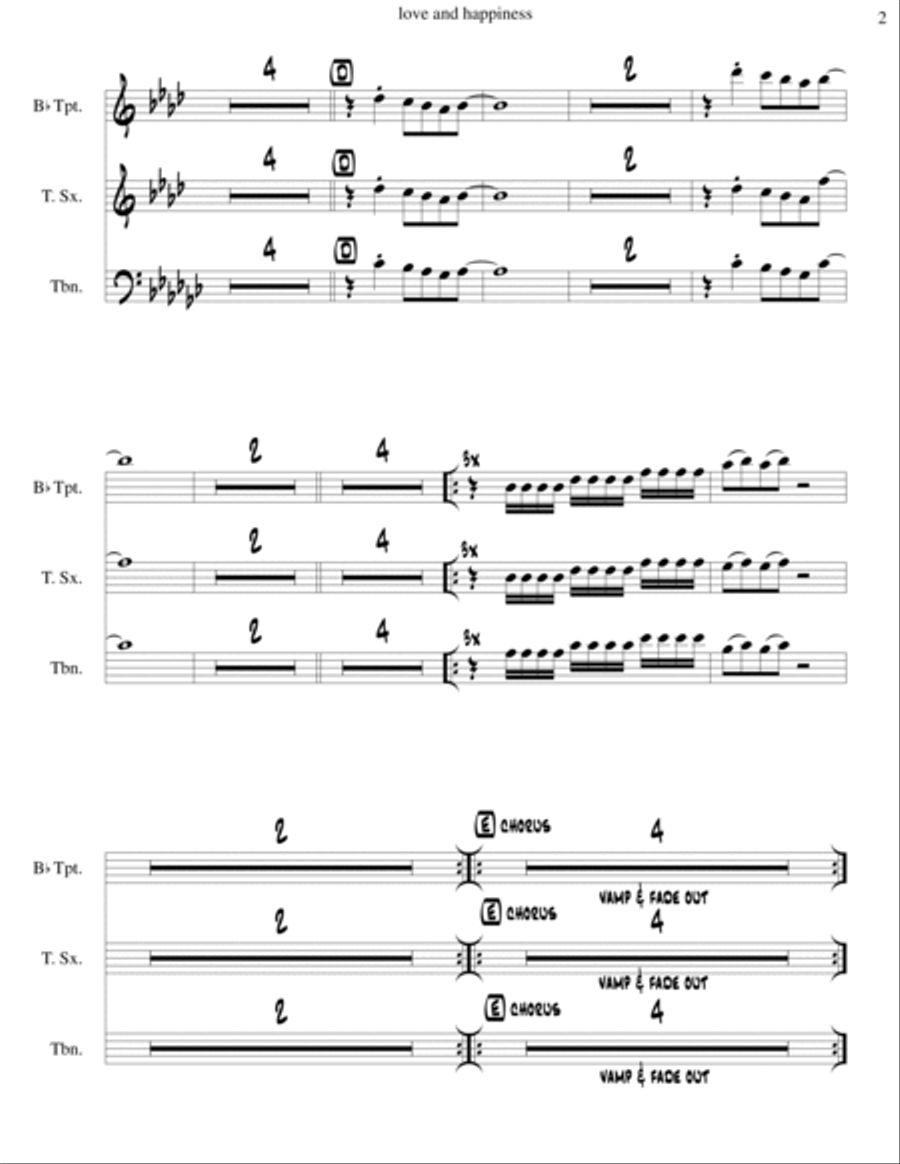 Love And Happiness Small Ensemble scores gallery preview page 3
