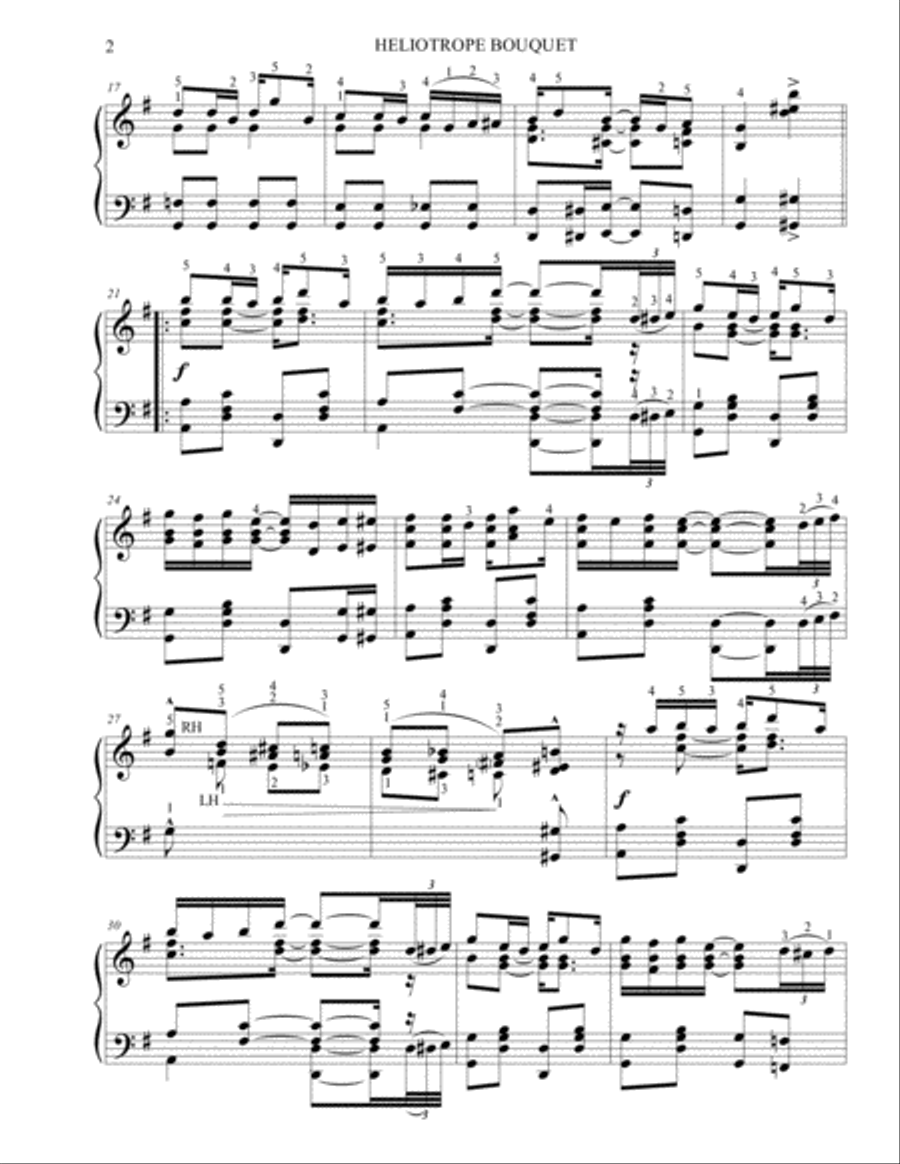 Heliotrope Bouquet Heliotrope Bouquet Piano Solo scores gallery preview page 2