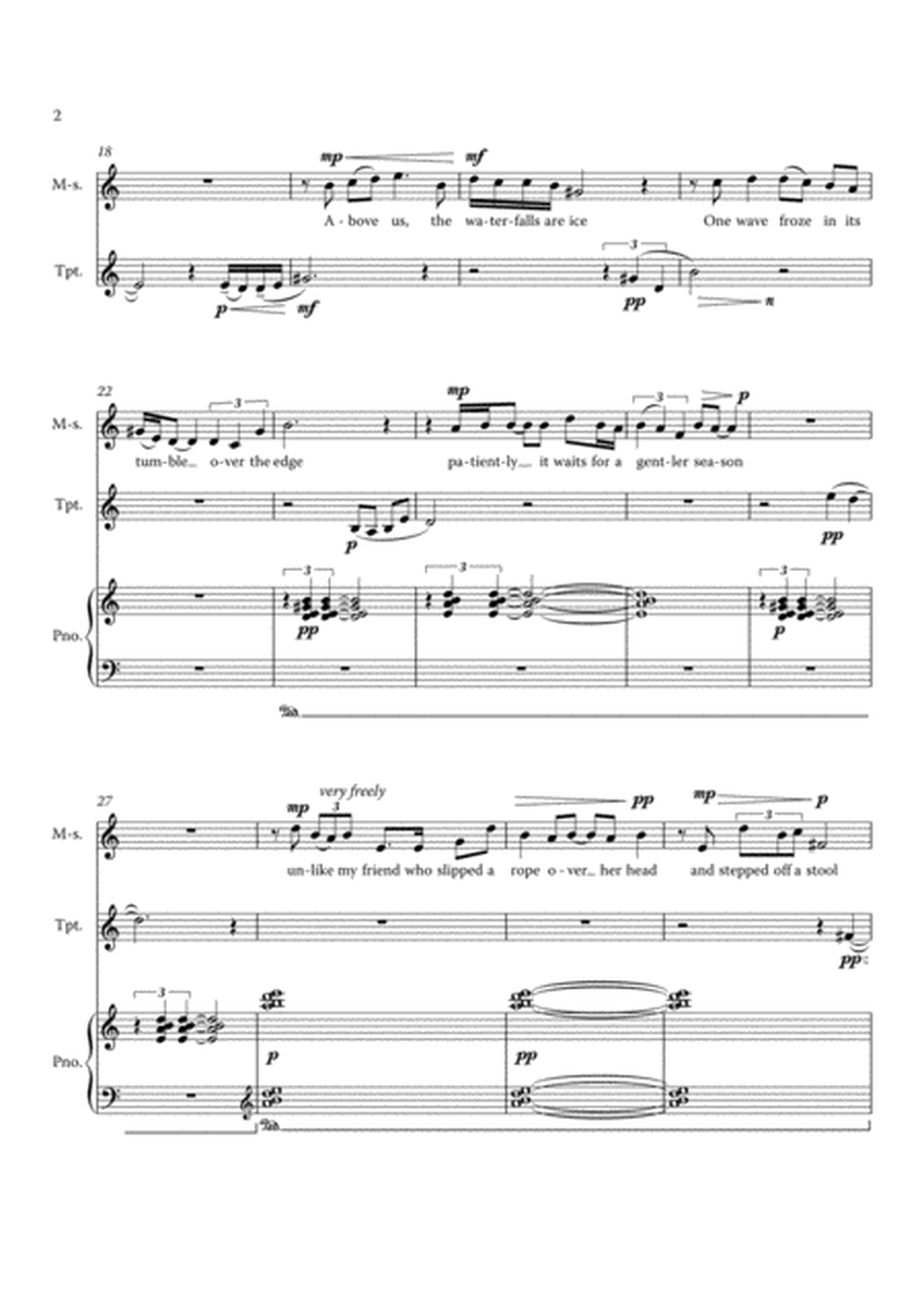 Carson Cooman : Chasing the Moon Down (2009), for mezzo-soprano, trumpet, and piano