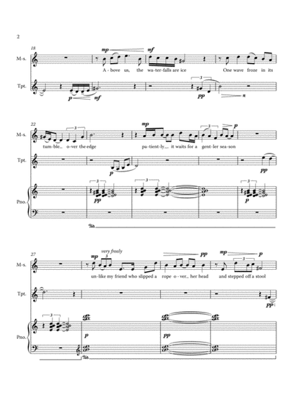 Carson Cooman : Chasing the Moon Down (2009), for mezzo-soprano, trumpet, and piano
