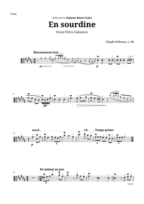 En sourdine by Debussy for Viola