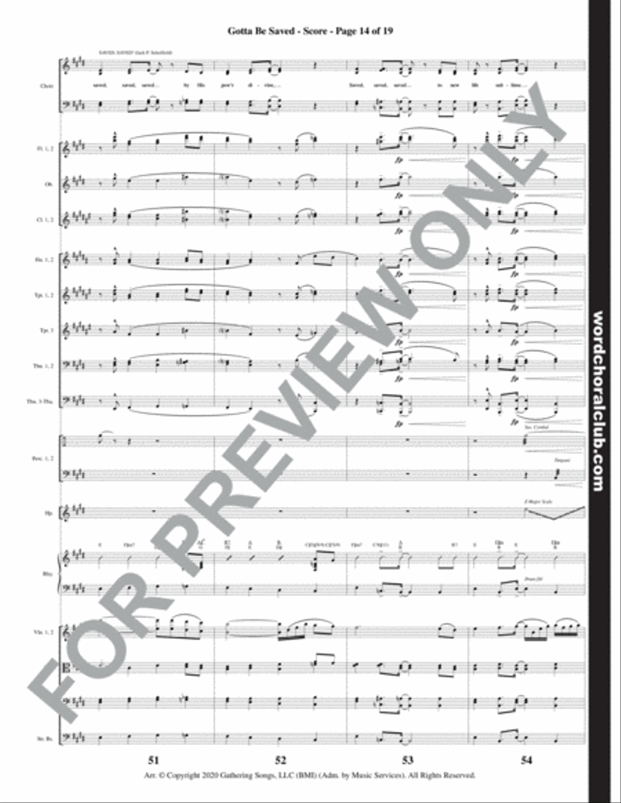 Southern Gospel Sounds - Orchestration Set of Parts scores gallery preview page 15