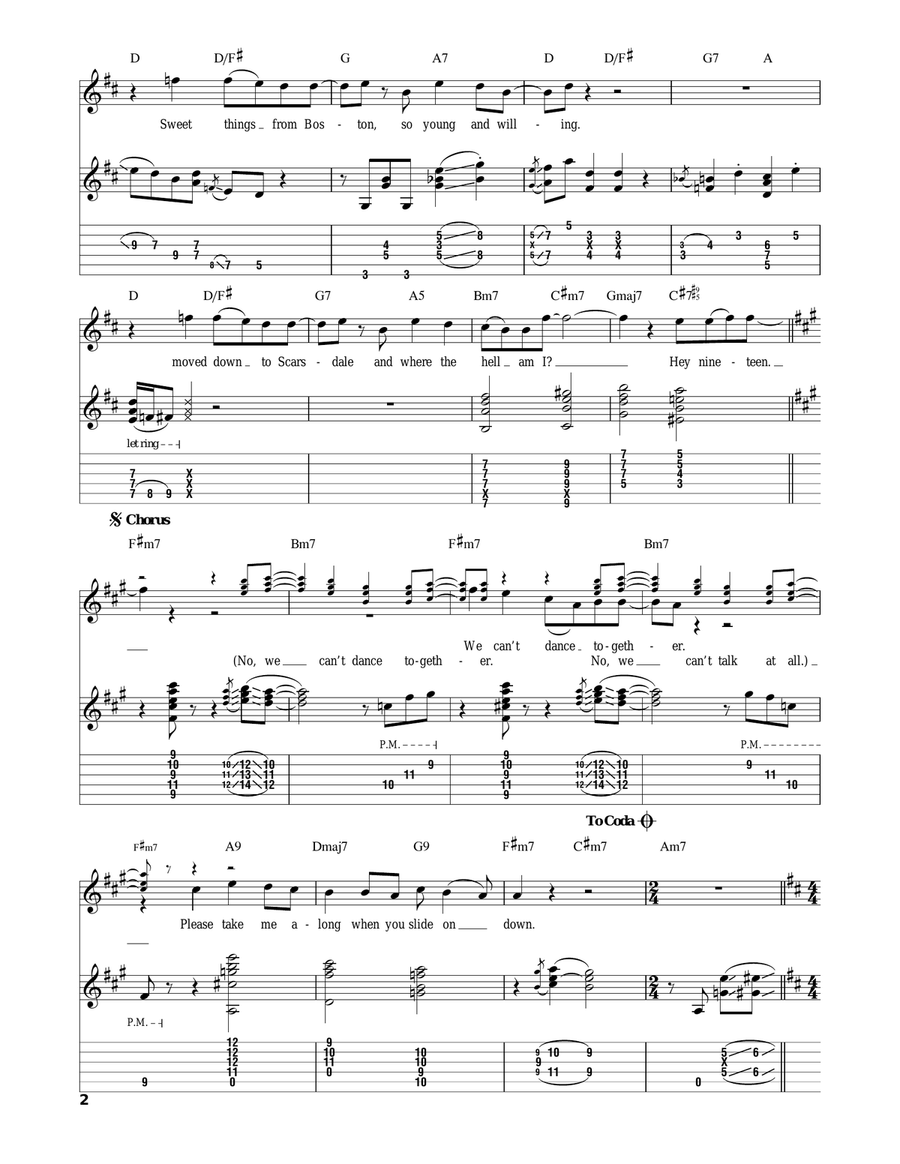 Hey Nineteen Hey Nineteen Acoustic Guitar scores gallery preview page 2