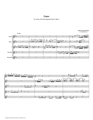 Fugue 02 from Well-Tempered Clavier, Book 2 (Flute Quintet)
