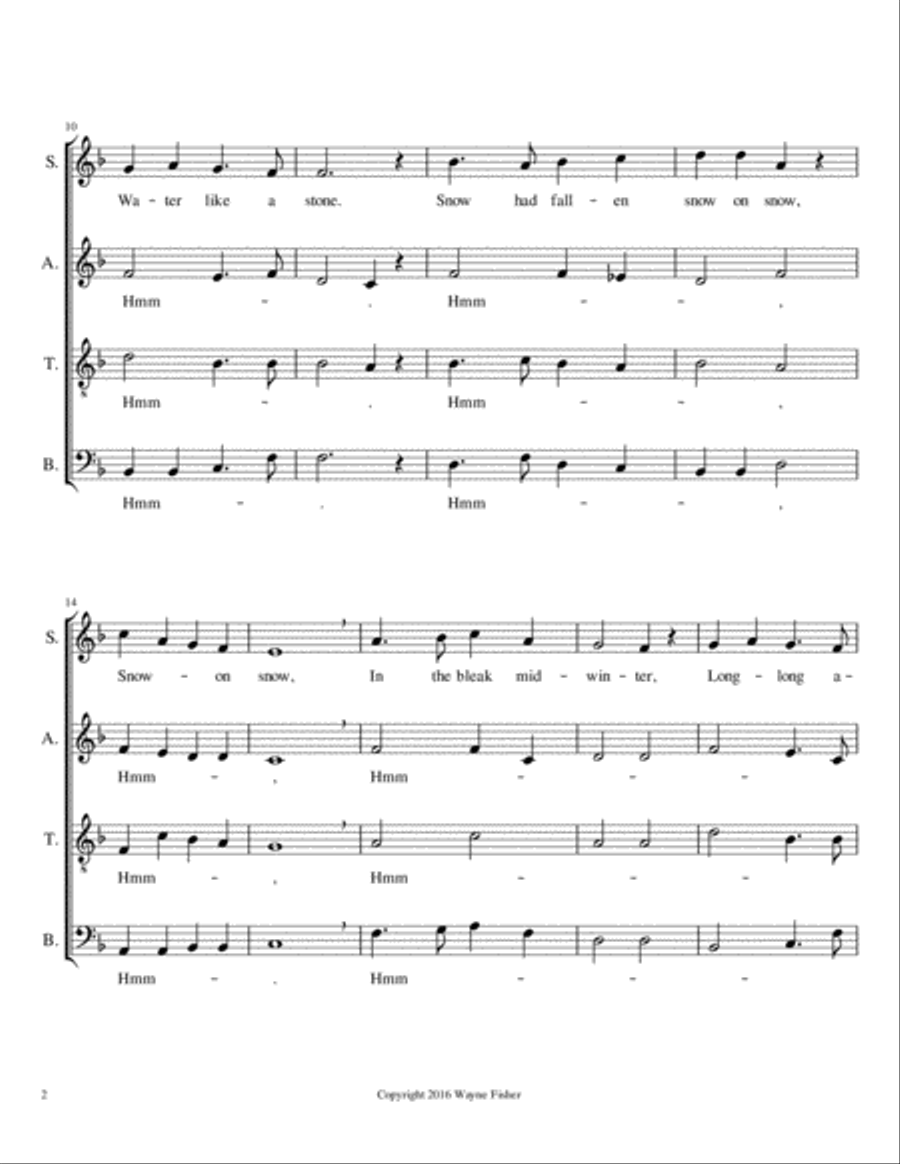 In The Bleak MidWinter In The Bleak MidWinter 4-Part scores gallery preview page 2