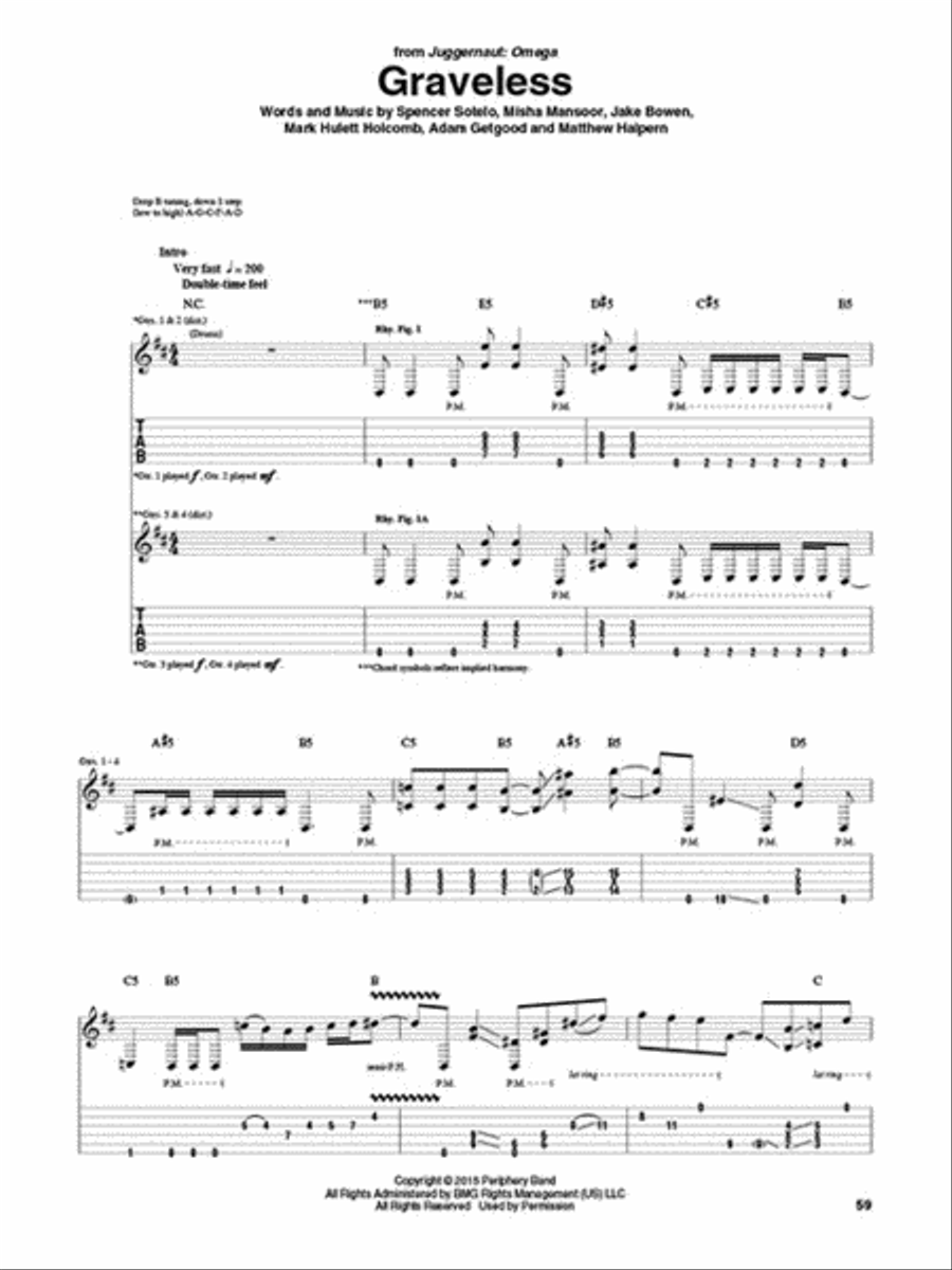 Periphery - Guitar Tab Collection Electric Guitar scores gallery preview page 4