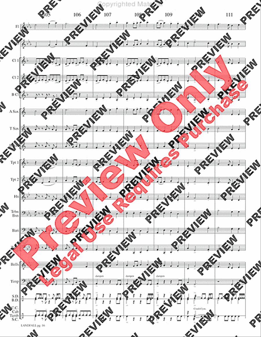 Landfall Concert Band scores gallery preview page 19