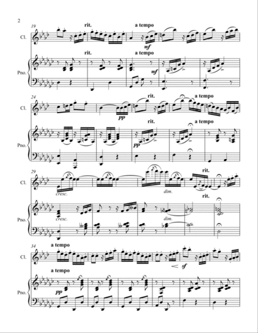 Serenade Badine Clarinet Solo scores gallery preview page 2