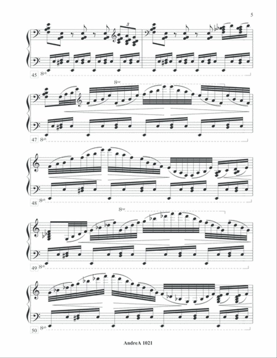 Rhapsody in Blue and White for Piano Piano Solo scores gallery preview page 5