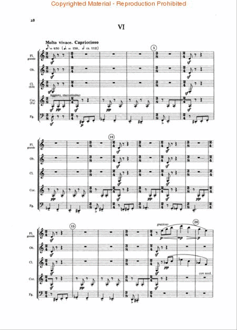 6 Bagatelles Woodwind Quintet scores gallery preview page 4