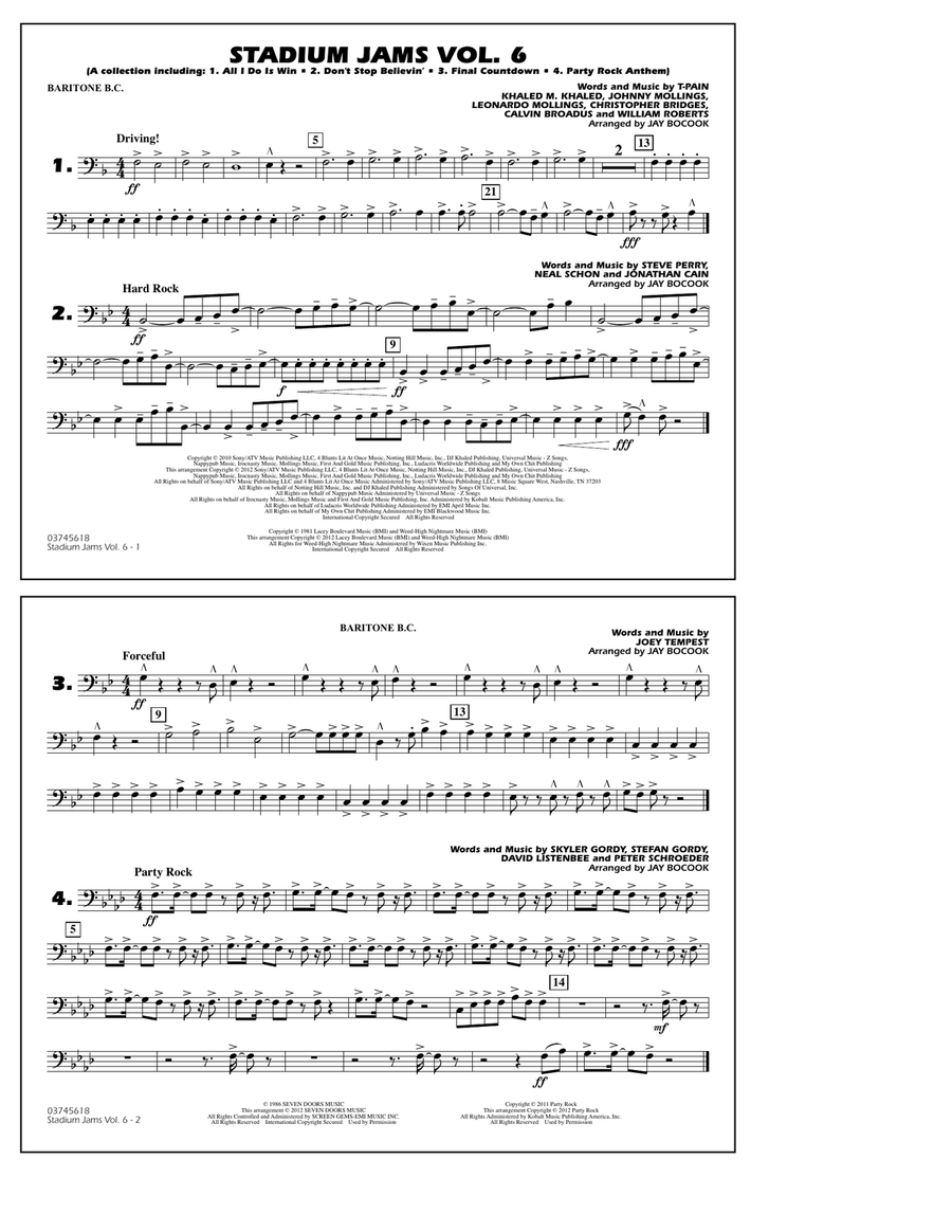 Stadium Jams Vol. 6 (Game Winners) - Baritone B.C.