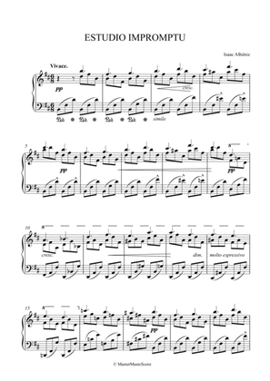 Albeniz - Estudio Impromptu for piano solo