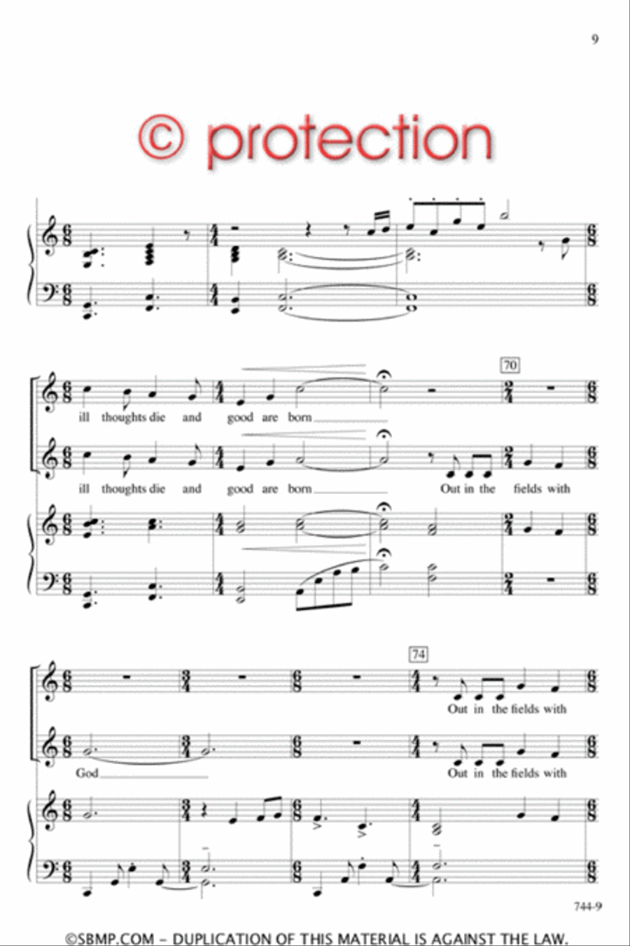 Out in the Fields - SA Octavo SA scores gallery preview page 8