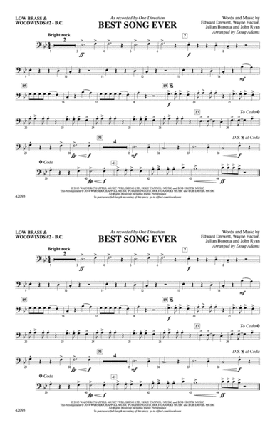 Best Song Ever: Low Brass & Woodwinds #2 - Bass Clef