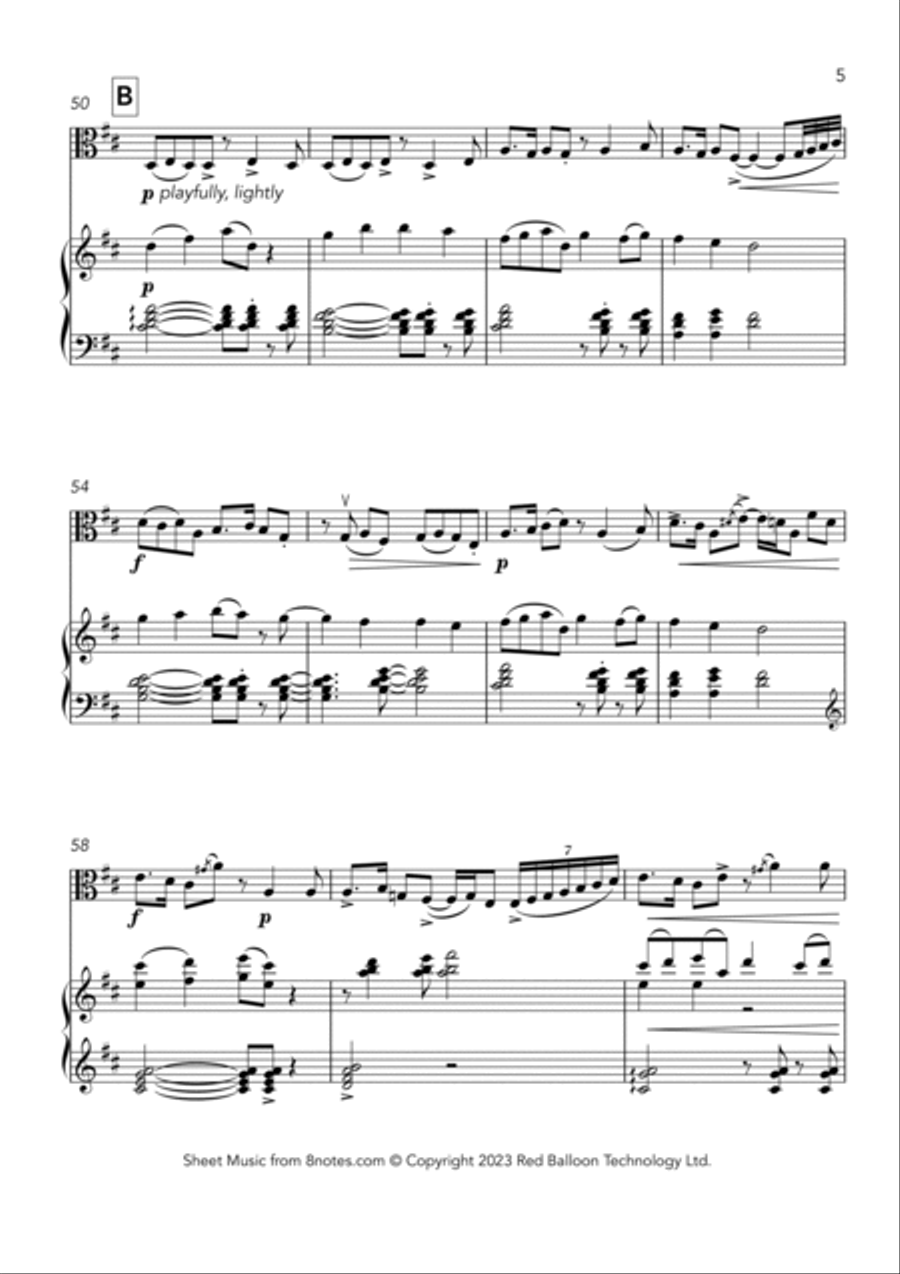 Easter Hymn (Jesus Christ is Risen Today) Viola scores gallery preview page 5