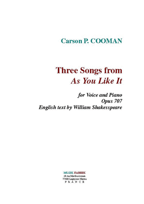 Three Songs from "As You Like It"