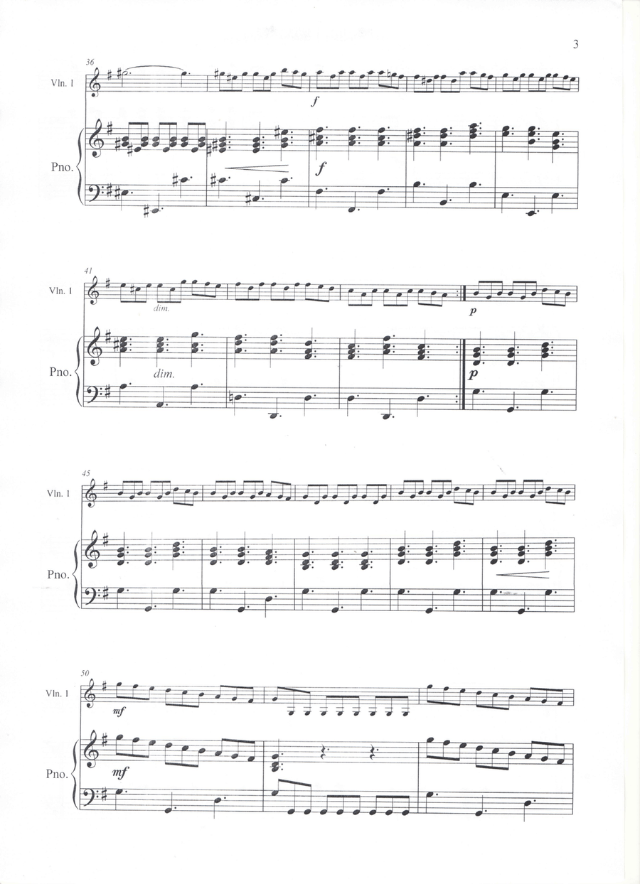 Presto from Alla Rustica - Violin & Piano Violin Solo scores gallery preview page 3