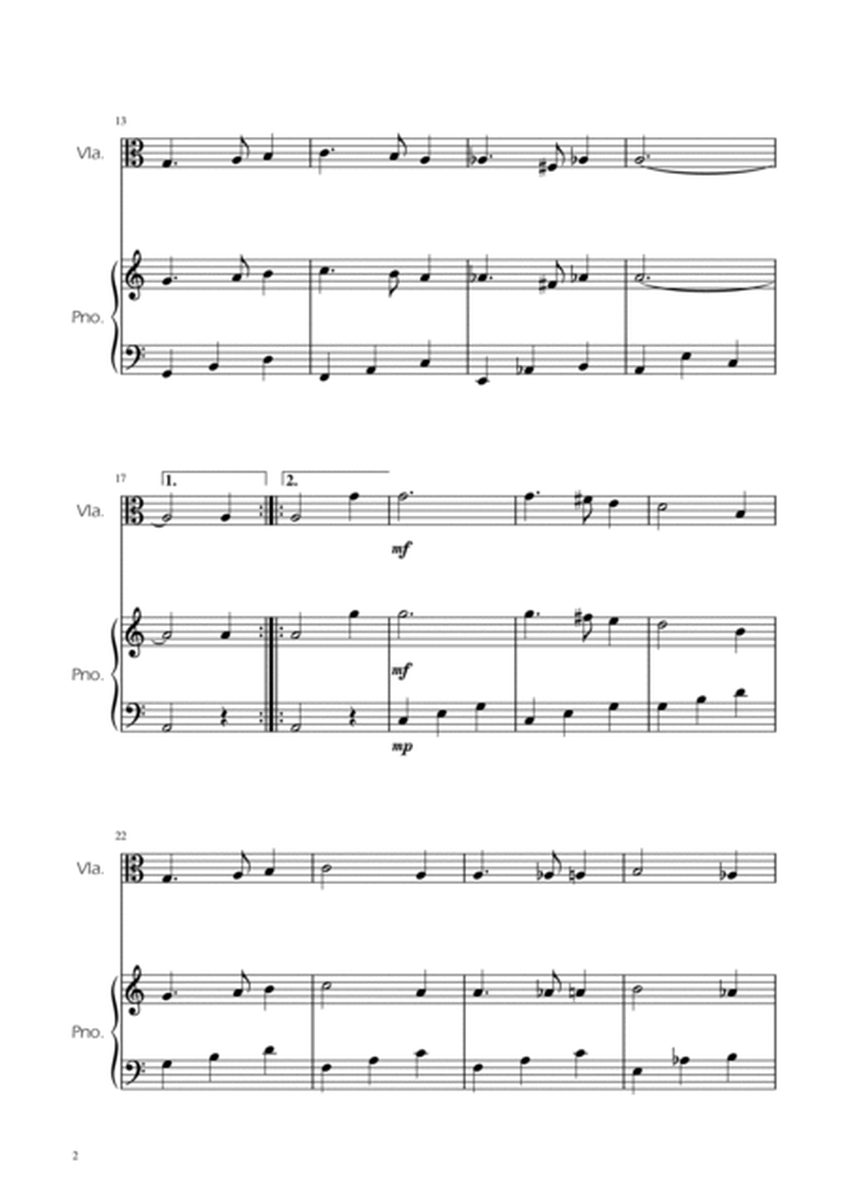 Greensleeves - Viola w/ Piano image number null