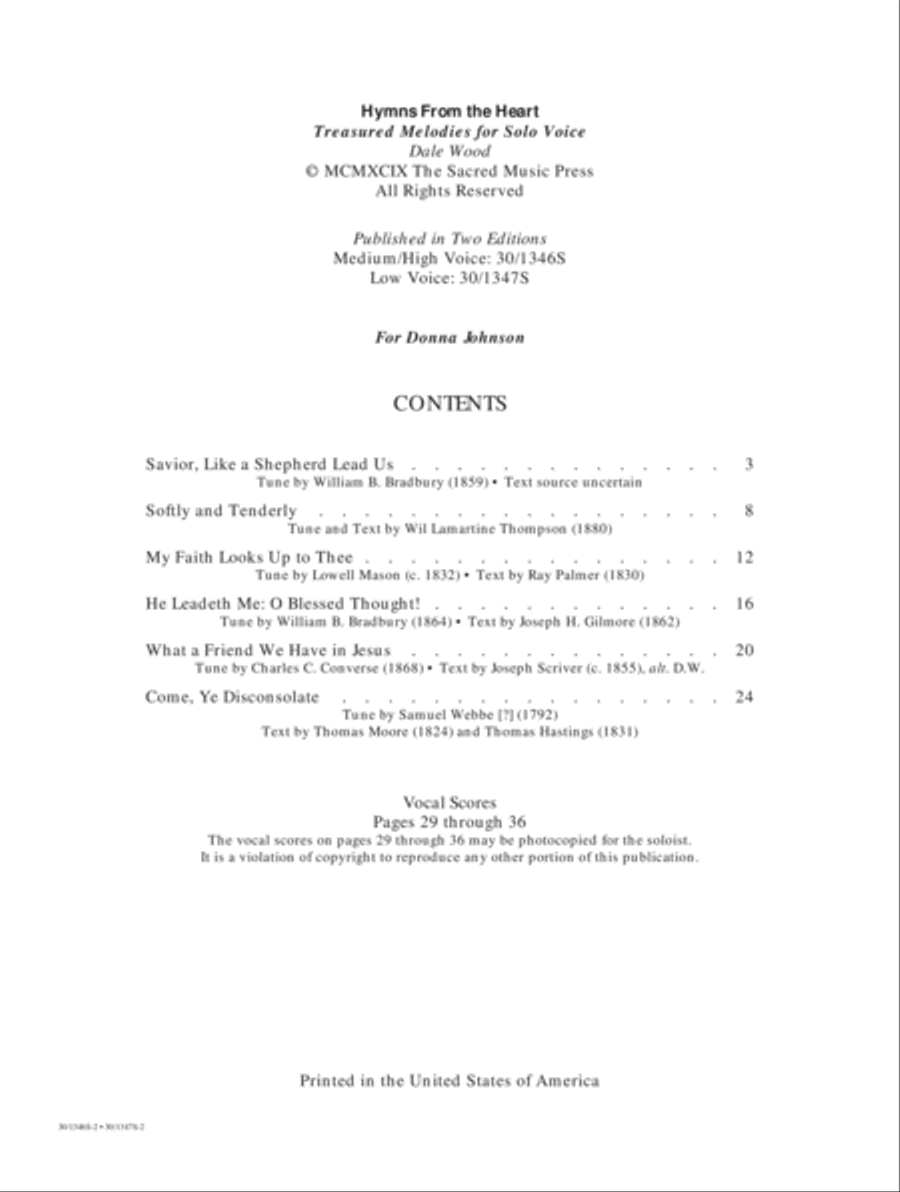 Hymns from the Heart - Low Voice Low Voice scores gallery preview page 4