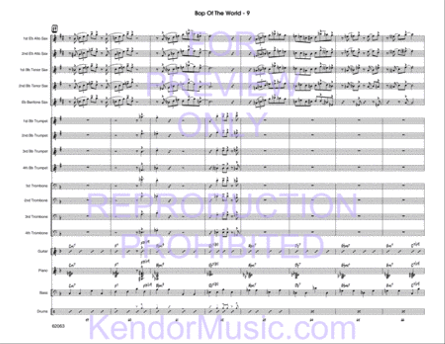 Bop Of The World Bop Of The World Jazz Ensemble scores gallery preview page 11