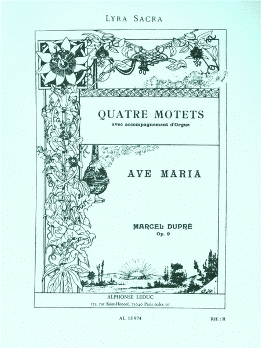Quatre Motets - Ave Maria, Op. 9 Voice scores gallery preview page 1
