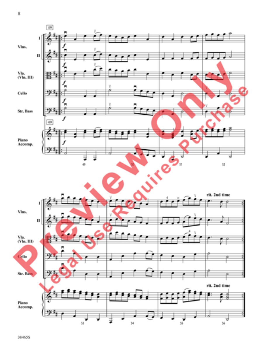 King William's March King William's March String Orchestra scores gallery preview page 9