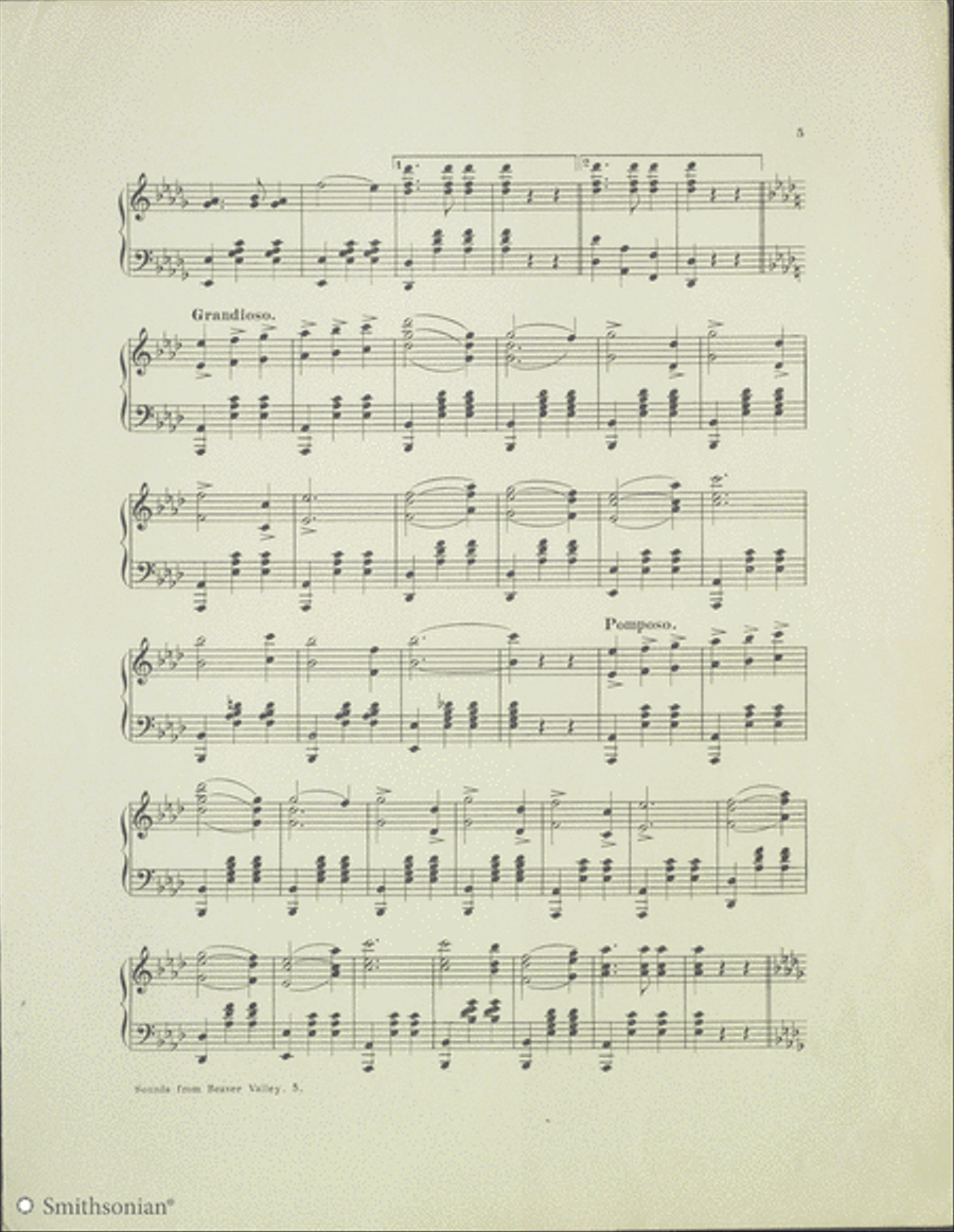 Sounds from Beaver Valley Waltz Piano Solo scores gallery preview page 4