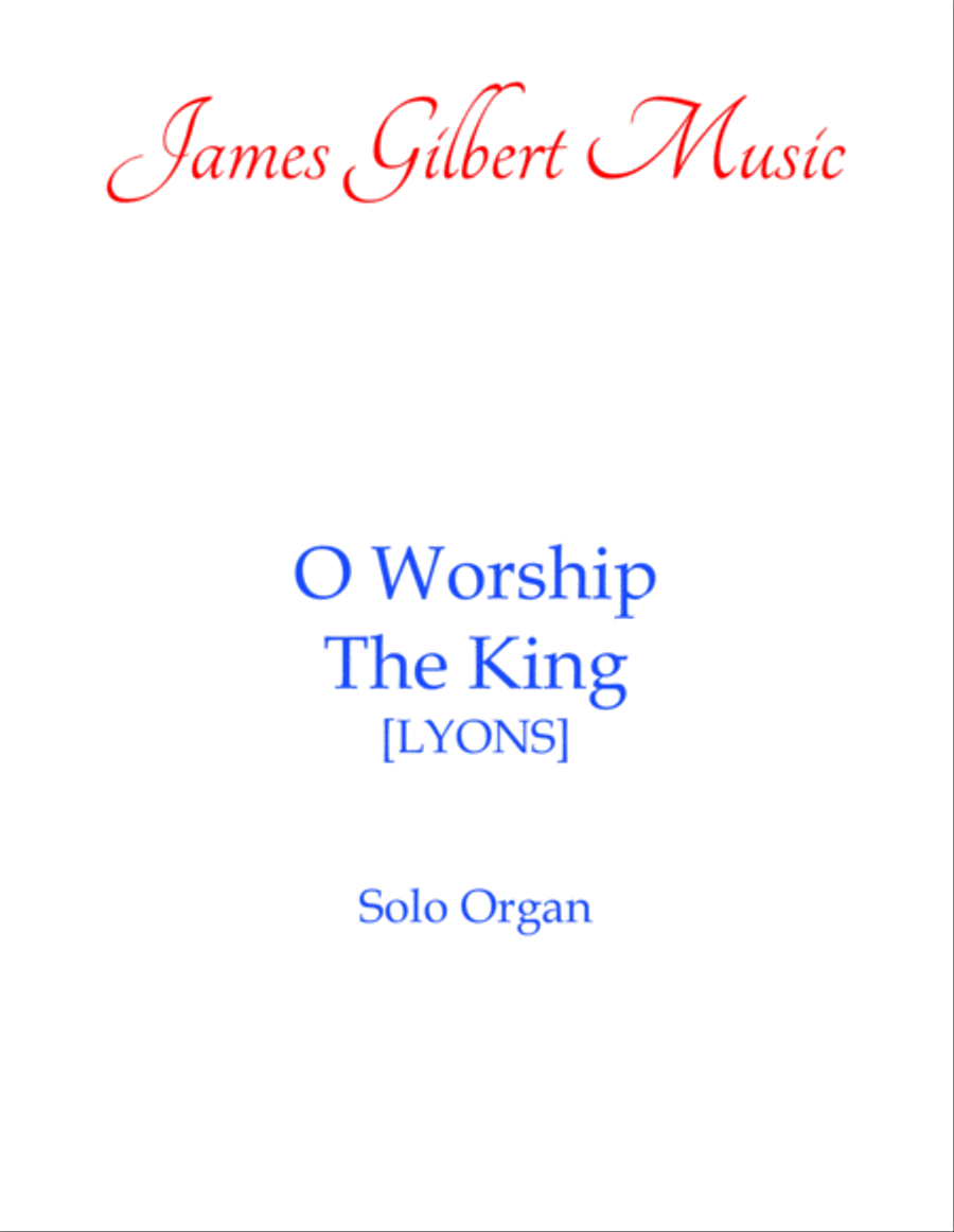 O Worship The King Organ Solo scores gallery preview page 1