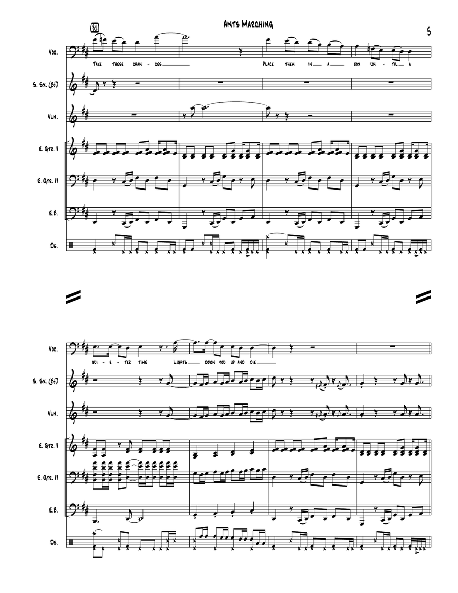 Ants Marching Small Ensemble scores gallery preview page 5