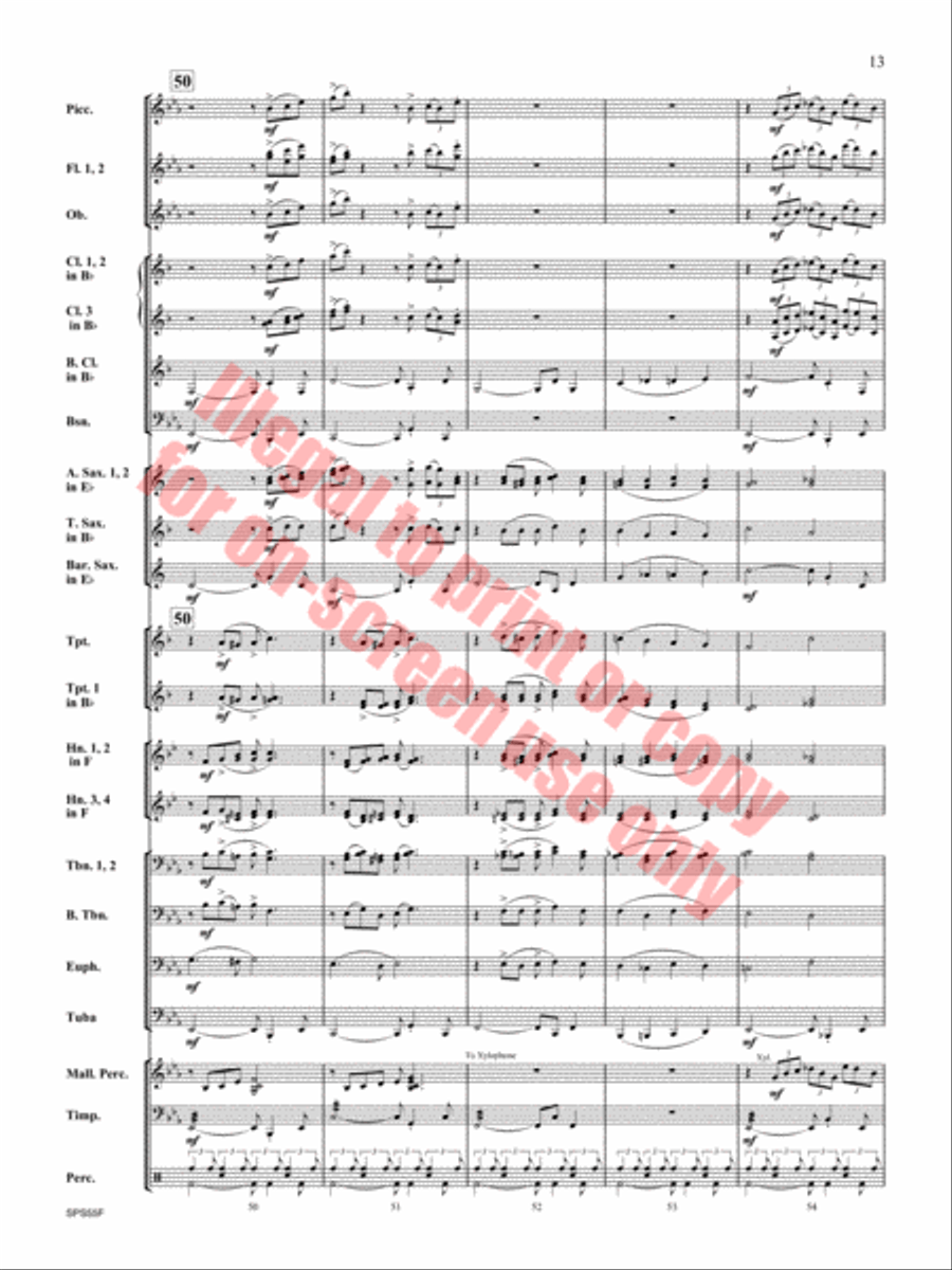 Alexander's Ragtime Band Alexander's Ragtime Band Concert Band scores gallery preview page 14