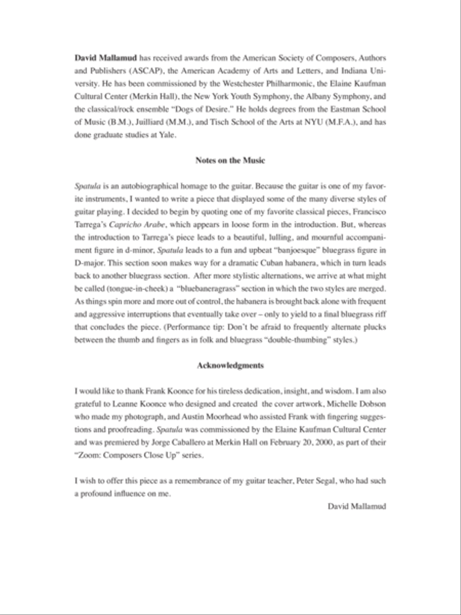 Spatula (a scrambled pastiche) Classical Guitar scores gallery preview page 2