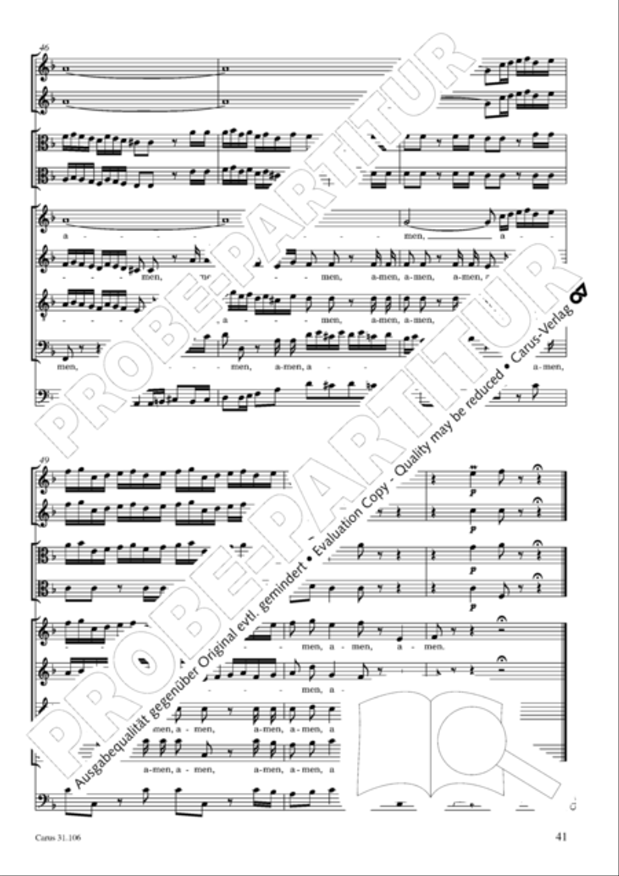 God's own time is the time appointed (Gottes Zeit ist die allerbeste Zeit) 4-Part scores gallery preview page 42