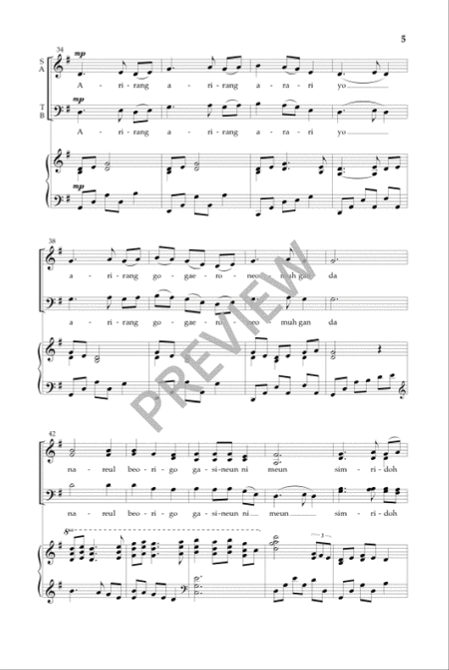 Arirang Arirang 4-Part scores gallery preview page 6