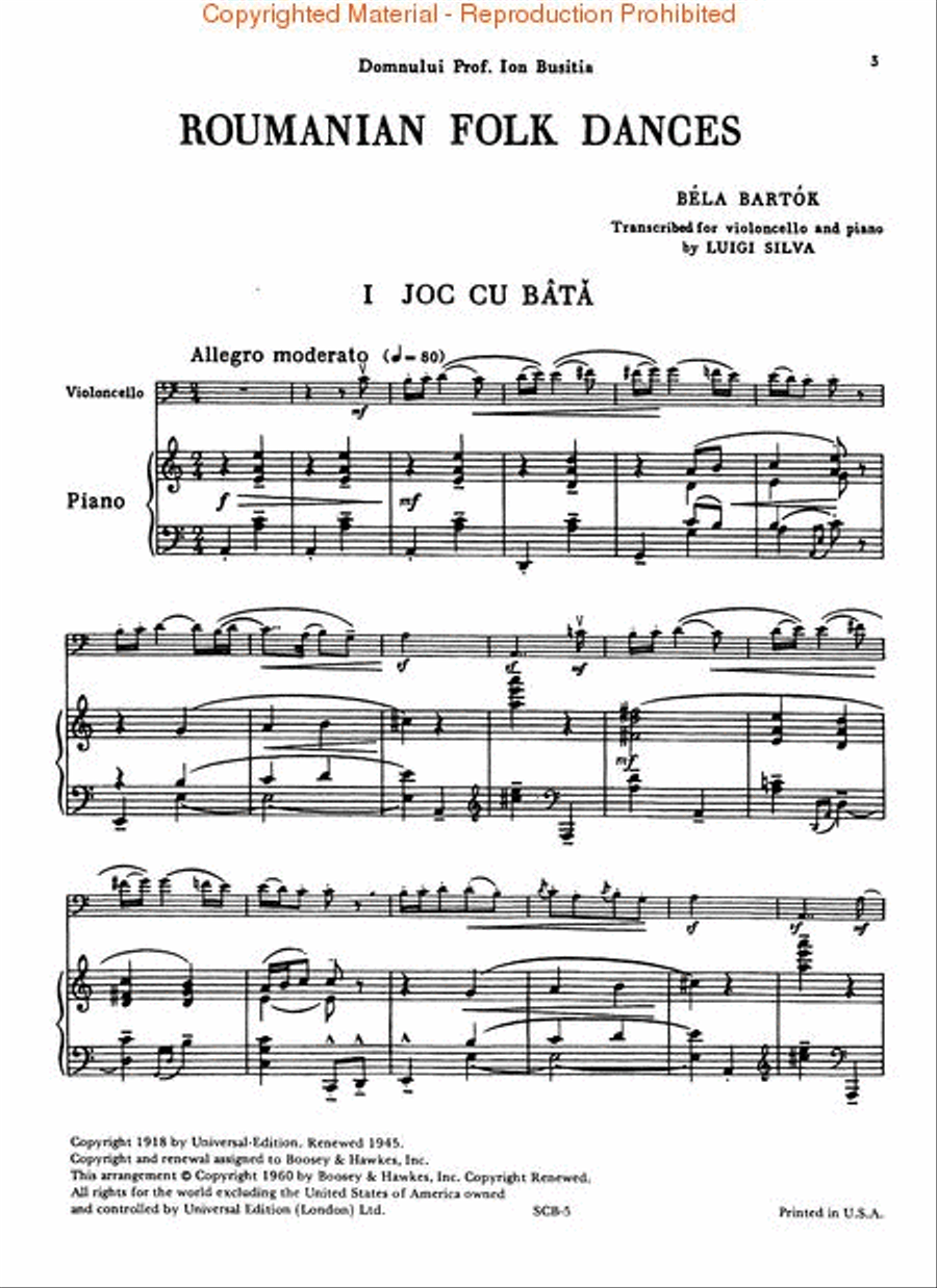 Roumanian Folk Dances Piano Accompaniment scores gallery preview page 3