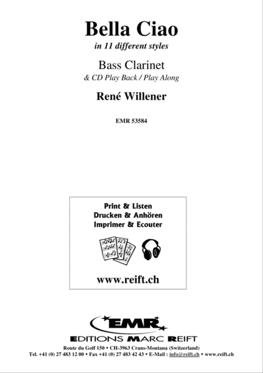 Bella Ciao Bella Ciao Bass Clarinet scores gallery preview page 2