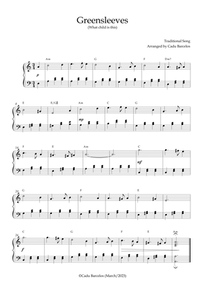 Greensleeves Intermediate Piano - A minor Chords (2)