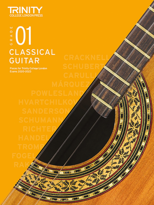 Book cover for Classical Guitar Exam Pieces 2020-2023: Grade 1