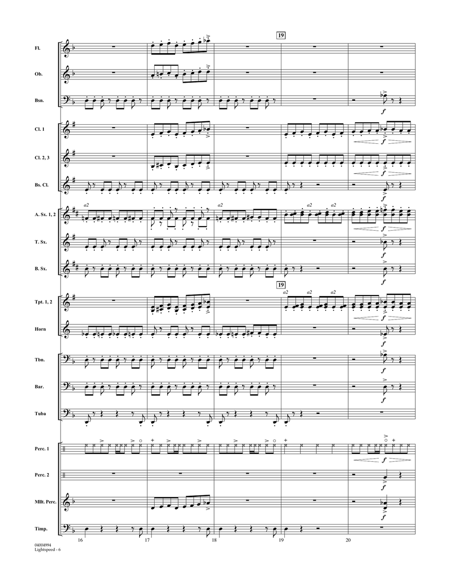 Lightspeed - Full Score Concert Band scores gallery preview page 6