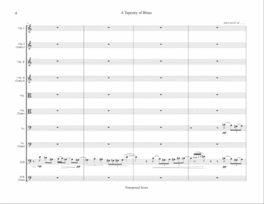 A Tapestry of Blues (score) String Orchestra scores gallery preview page 4