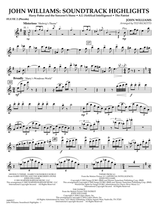 John Williams: Soundtrack Highlights (arr. Ted Ricketts) - Flute 2