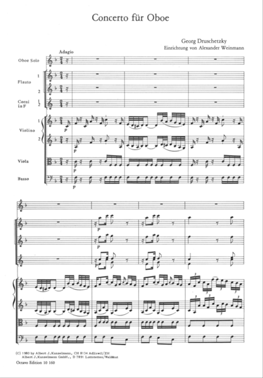 Concerto for oboe in F major Oboe Solo scores gallery preview page 2