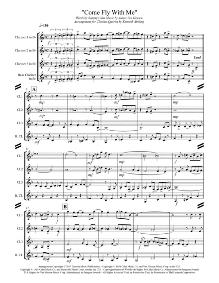 Come Fly With Me Come Fly With Me Woodwind Ensemble scores gallery preview page 2