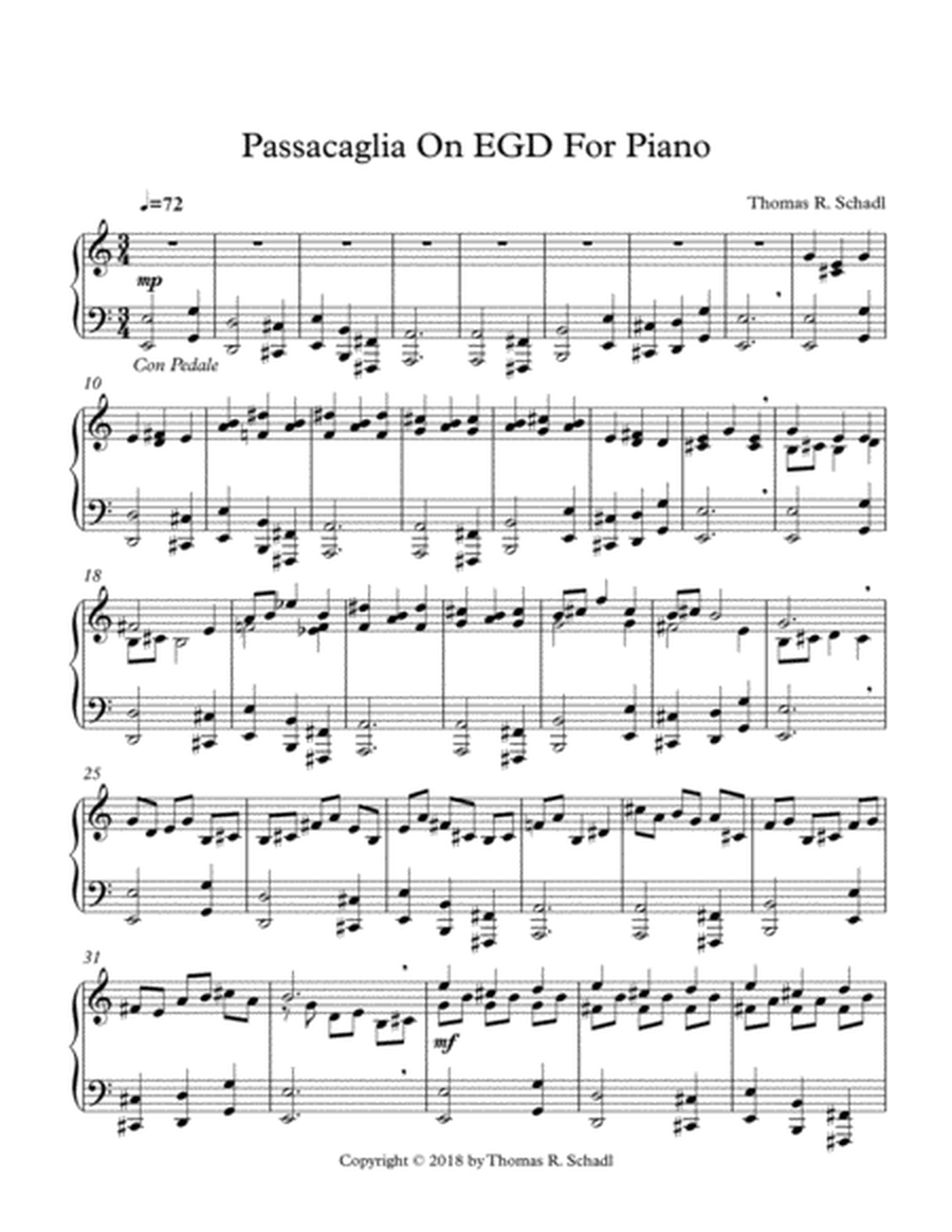 Passacaglia On EGD For Piano image number null